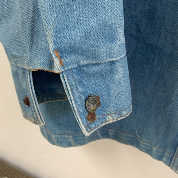 VTG 60’s, 70’s Big Smith Snap Front Denim Work Shirt - Picture 6 of 8
